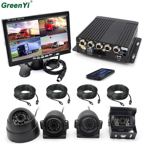 Sony CCD Car Camera Bus Truck Black Box Security Surveillance System 4CH 720P Mobile AHD DVR ...