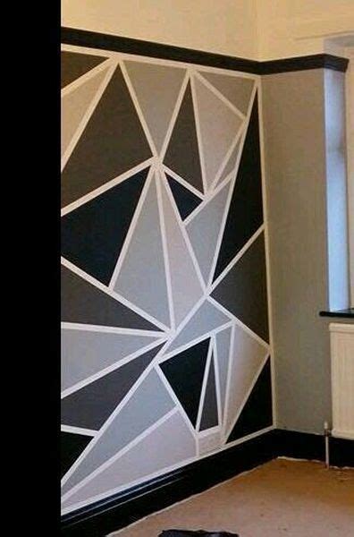 How to Paint Geometric Shapes on Walls - ideacoration.co | Accent wall ...