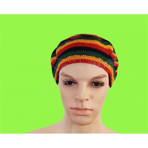 Crochet – Rasta Colors Beret Hat - Rockos Online Store