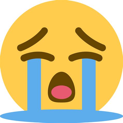 "loudly crying face" Emoji - Download for free – Iconduck