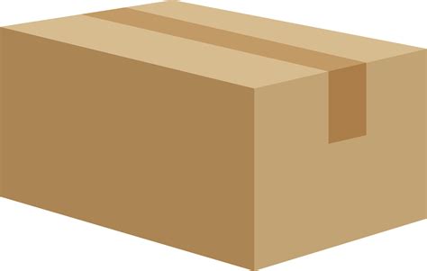 Closed cardboard box taped up, brown closed delivery packaging box 20967100 PNG