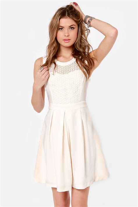 Pretty Cream Dress - Ivory Dress - Lace Dress - $63.00 - Lulus