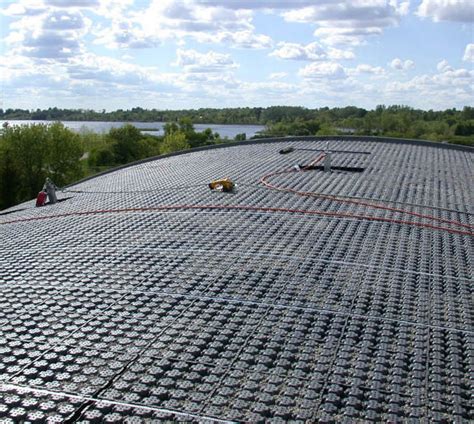 Studded drainage membrane - DRAINROOF - GEOPLAST - green roof drainage