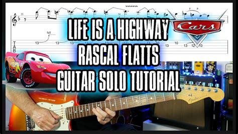 Life is a Highway Guitar Solo Tutorial (from cars) - YouTube