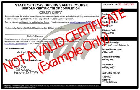 Defensive Driving Certificate - Comedy Driving