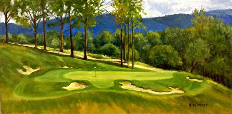 Blue Ridge, Daily Painter: Janet Wimmer: 17th Green, Ballyhack