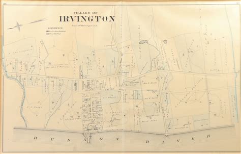 Antique Map of Irvington, New York