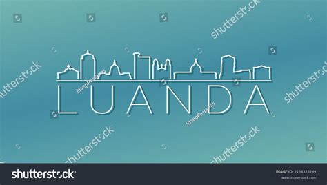 Luanda Angola Skyline Linear Design Flat Stock Vector (Royalty Free) 2154328209 | Shutterstock