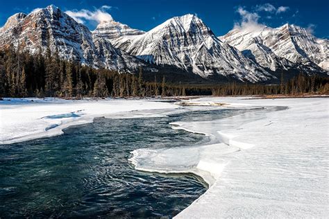 Images Jasper Park Canada Nature Winter Mountains park Snow Scenery