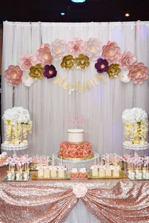 Sweet 16 Backdrop | Sweet 16 party decorations, Sweet 16 decorations ...