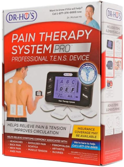 Dr-Ho's Pain Therapy System Pro TENS Device with 8 Small Pads, 2 Large Pads - Huntsville ...