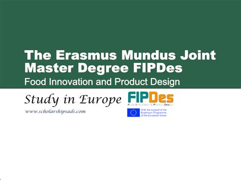 Erasmus Mundus is Offering Joint Master Degree 2024 FIPDes - Food ...