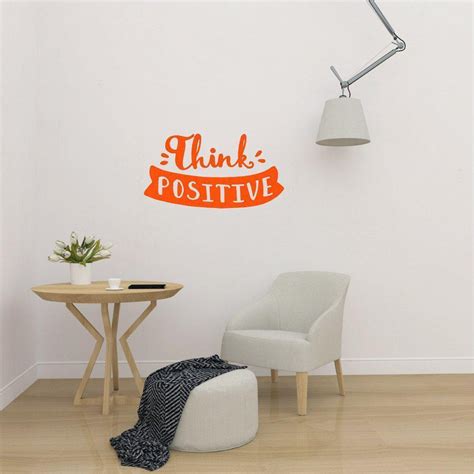 Think Positive Wall Sticker Quote – QuoteMyWall