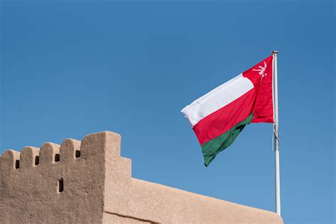 Omani Flag On Old Fort Or Defensive Building Stock Photo - Download Image Now - iStock