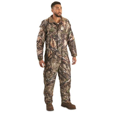 Guide Gear Men's Dry Waterproof Hunting Coveralls with Hood, Insulated Camo Hunt Overalls ...