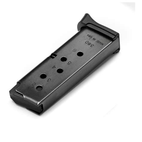 Ruger LCP, .380 Caliber Magazine, with Finger Rest, 6 Rounds - 609878, Handgun & Pistol Mags at ...