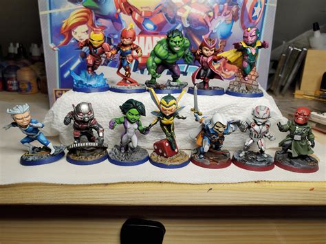 All 85 minis from Marvel United! : r/minipainting