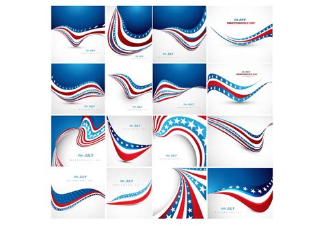 Various Banner Of American Flag 106535 Vector Art at Vecteezy