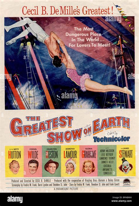 FILM POSTER THE GREATEST SHOW ON EARTH (1952 Stock Photo: 30961521 - Alamy