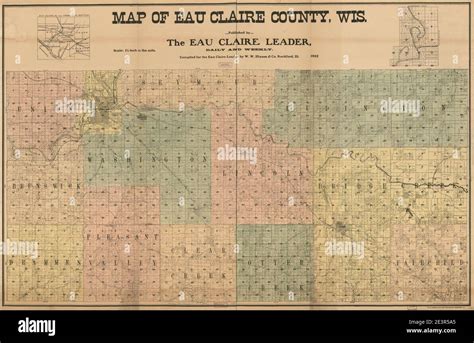 Map of Eau Claire County, Wis Stock Photo - Alamy