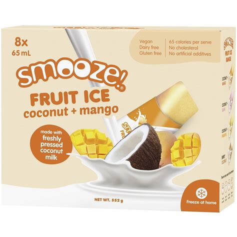 Calories in Smooze Mango & Coconut calcount