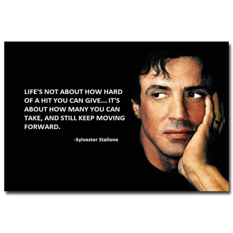 NICOLESHENTING Rocky Balboa Motivational Quote Art Silk Poster Print ...