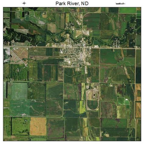 Aerial Photography Map of Park River, ND North Dakota