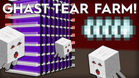 Minecraft Ghast Farm - Portal Based Design - 1000+ Items per hour - YouTube