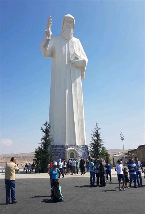 Lebanon’s largest statue of St Charbel was finally installed today in Faraya on top of the Mount ...