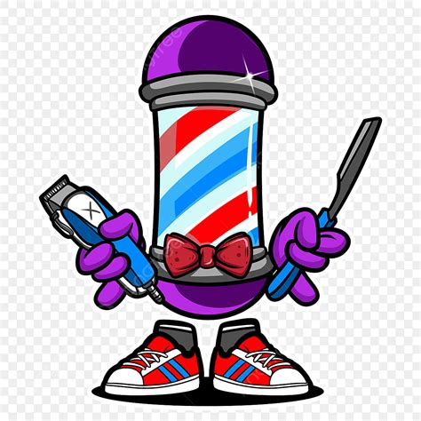 Barber Shop Pole Clipart Transparent PNG Hd, Barber Shop Logo Cartoon ...