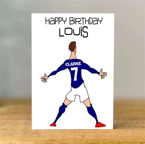 Personalised Football Birthday Card Footballer Coach Team | Etsy