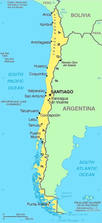 Mapas de Chile: Mapa turístico de Chile