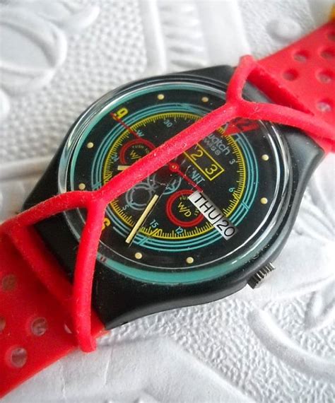 Swatch watch with Swatch guard. I wore at least two at a time. . . | Swatch watch, Childhood ...