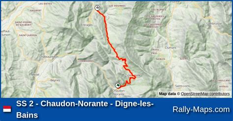 SS 2 - Chaudon-Norante - Digne-les-Bains stage map | Rallye Monte-Carlo Historique 2024 🌍 ...