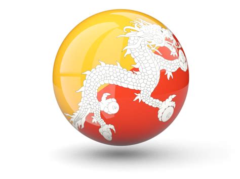 Sphere icon. Illustration of flag of Bhutan