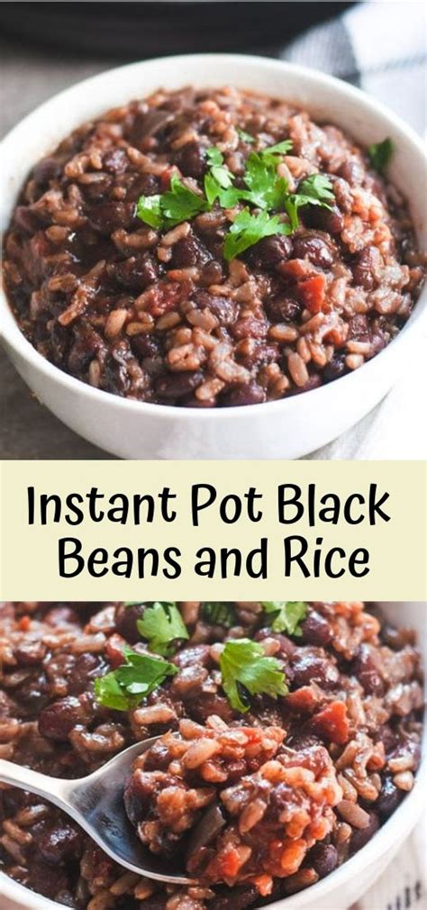 Instant Pot Black Beans and Rice - The Healthy Cake Recipes