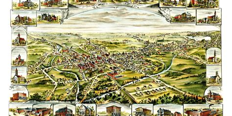 Amazing old map of Derry, New Hampshire from 1898