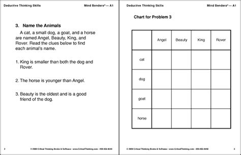 Deductive Thinking Puzzles