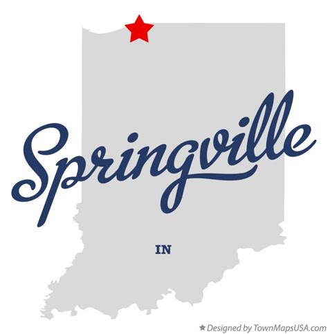 Map of Springville, LaPorte County, IN, Indiana