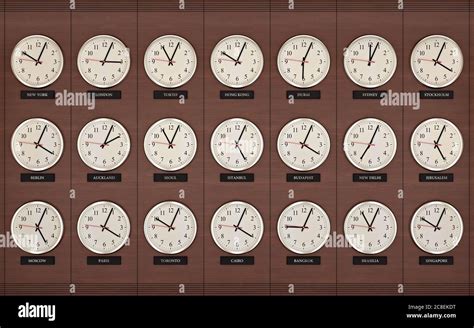 Clocks Showing International Time World Time Zones St - vrogue.co