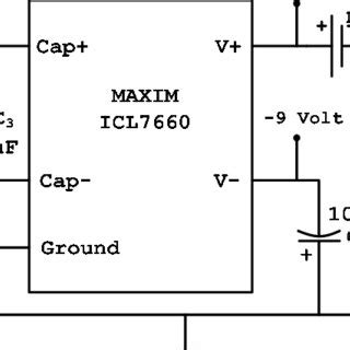 9 Volt dual power supply circuit using ICL7660 voltage converter. | Download Scientific Diagram