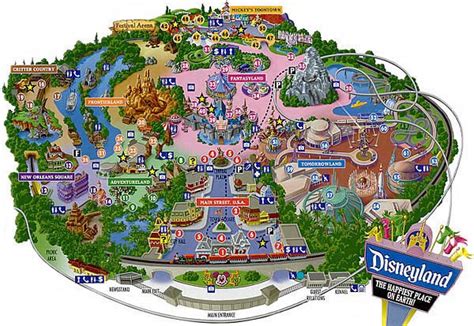 Disneyland Los Angeles Park Map Latest 2012