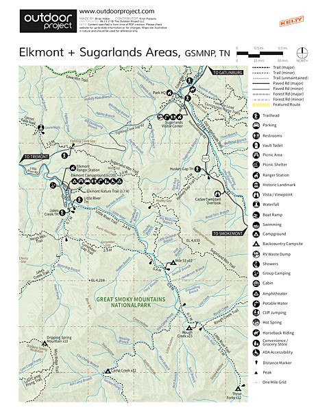 Elkmont Campground Site Map