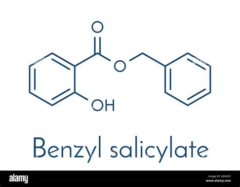 Benzyl salicylate (benzyl 4-hydroxybenzoate) molecule. Used in ...