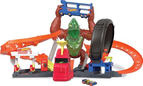 Hot Wheels toxic Gorilla Slam Playset with Lights & Sounds for Kids 5 ...