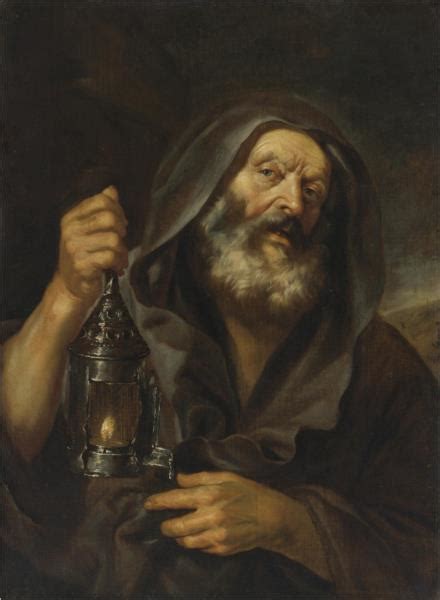 Diogenes with his Lantern, in search of an Honest Man - Mattia Preti - WikiArt.org