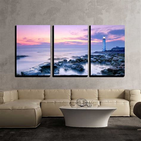 Wall26 3 Piece Canvas Wall Art - Lighthouse - Modern Home Decor ...