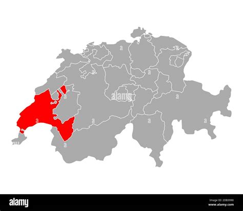 Map of Vaud in Switzerland Stock Photo - Alamy