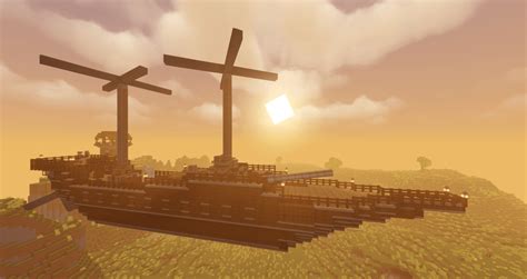 Just finished a working airship using Create Mod! : r/Minecraft