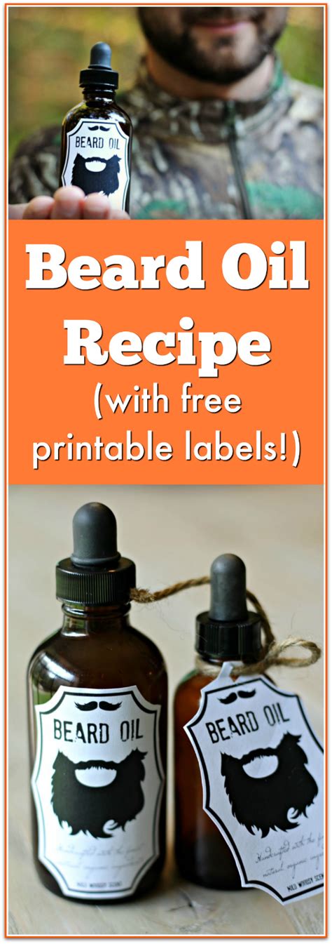 Beard Oil Recipe with Free Printable Labels - Primally Inspired